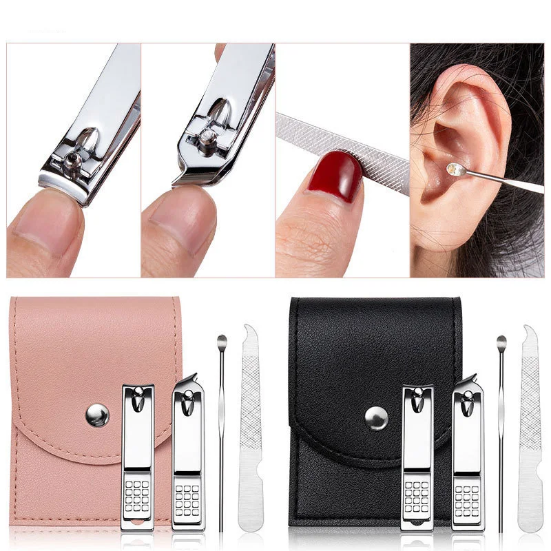 Sporting New 4/7PCS Nail Clipper Set Stainless Steel Nail Scissors Ear Scoop Bea - £23.45 GBP