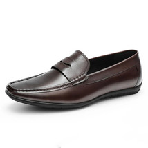 Men Leather Summer Casual Shoes Male Sneakers loafer Mens Slip On Coffee Men&#39;s G - £116.90 GBP