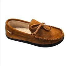 Isotoner men&#39;s microsuede nigel moccasin slipper in Cognac - £34.08 GBP