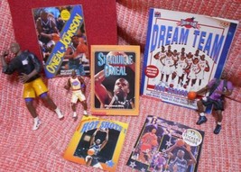Lot: Shaquille Oneal Downtwon Action Figure, Dreamteam + Sticker Book NBA Sports - £30.86 GBP