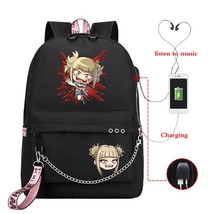 Black School Bags Canvas Bag My Hero Academia Anime Backpack Women Backp... - £86.72 GBP