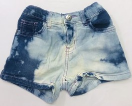 1989 Childrens Place Vintage Custom Tie Dyed Jean Shorts Denim Blue Sz 4T Heart - £19.22 GBP