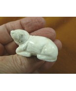 (Y-SEAL-564) white Howlite SEAL gemstone carving FIGURINE gem seals sea ... - $19.03 CAD