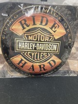 Harley Davidson Motorcycles - Ride Hard Tin Sign - $39.49