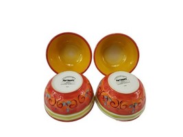 Pier 1 Imports Set of 4 PASILLA Hand Painted Earthenware Soup Cereal Bowl - $49.48