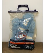 Vtg NOS Dunlop Golf Club Pom Head Covers Light Blue Clinch Top Acrylic Set Of 4 - $39.55