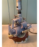 Sailing Clipper Ship Petite Boat Boudoir Lamp w/ lighthouse, 10&quot; TV Man ... - $561.84 MXN