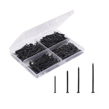 - Nail Assortment Kit, 600 Pcs, 4 Sizes, Black, Small Nails, Nails For Hanging P - £10.45 GBP