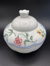 Sugar Bowl &amp; Lid “mariposa”bone china Villeroy and Boch Germany - $31.09