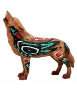 Raven Crow Scavenger Native Tribal Howling Wolf Totem Spirit Figurine 6.... - $474.37 MXN