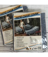 2 Vintage 1980s Arden Paradise Patio Chair Covers Waterproof Blue Gray N... - $54.33 CAD