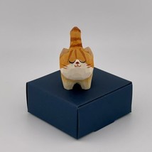 Orange Tabby Wood Cat Carving - £9.51 GBP