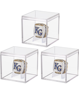 3 Pack Championship Ring Display Case Clear Acrylic Display Case Mini Fo... - $16.27 CAD