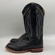 Tony Lama TL3000 Mens Black Leather Square Toe Pull On Western Boots Size 10 D - £135.28 GBP