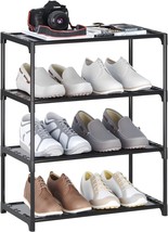 Hockmez 4-Tier Small Shoe Rack .Stackable Shoe Shelf Storage Organizer, ... - £22.66 GBP