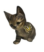 Vintage Harvey Knox Kingdom Porcelain Tabby Cat &amp; Butterfly House Of Glo... - €23,20 EUR