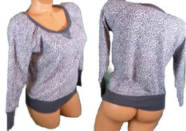 Victoria’s Secret Fireside Thermal Gray White Leopard Cheetah Pajama Top XS NEW - £11.54 GBP