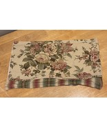 Vtg Waverly Forever Yours Peony Scalloped Valances 50x15” Floral Stripe - €17,12 EUR