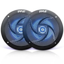 Pair of Pyle PLMRS63BL 6.5" 240W Low-Profile Marine Speakers with LED Lights - £68.83 GBP