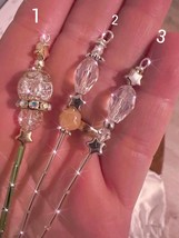 Mini fairy wands ,  Czech glass , crystal beads, , plant wand, Wedding favors ,s - £10.28 GBP+