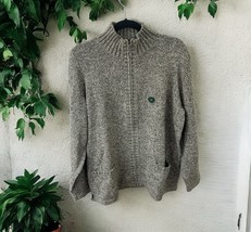 NWT LL Bean Sweater Zip 100% Cotton knit Cardigan SIZE 2X  Basil w/pockets - $44.55