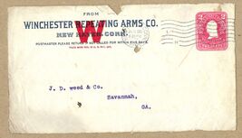 Antique 1906 WINCHESTER REPEATING ARMS Envelope Front 2 Cent Stamp RIFLES - $9.69 CAD