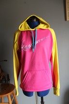 Nike Therma-Fit Women&#39;s Pink/Yellow Long Sleeve Athletic Hoodie ~XS~ 454... - £14.18 GBP