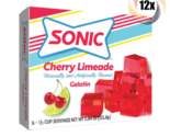 12x Packs Sonic Cherry Limeade Flavor Gelatin | 6 Servings Per Pack | 3.... - $41.09