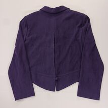 Jessica Howard Women's Purple Embossed Blazer Jacket Open Back Collared Size 14 image 2