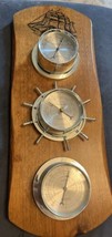 Vtg 3 Gauge Sunbeam Nautical Weather Station Temperature Humidity Barometer - $24.74