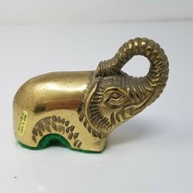 Elephant Figurine Good Luck Vintage Small Modern Brass Desktop Cast  - $17.05