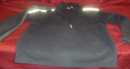 PROSPIRIT BLACK HALF ZIP UP PULLOVER FLEECE REFLECTIVE NO HOOD SWEATER XL - $17.21