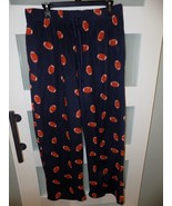 Merona Navy Blue Football Print Fleece Pajama Pants Size L Men&#39;s - $16.91
