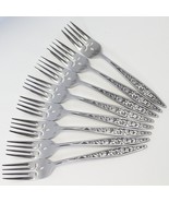 Ekco Santiago Salad Forks 6 7/8&quot; Lot of 8 Stainless - £31.32 GBP