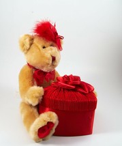 Dan Dee Brown Bear Plush With Red Heart Gift Box - £11.73 GBP