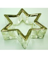 HOLIDAY GLASS VOTIVE CANDLE HOLDER STAR OF DAVID CHANUKKAH - €6,88 EUR