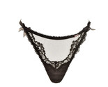 AGENT PROVOCATEUR Womens Panties Layla Sheer Elegant Black Size AP 3 - £55.23 GBP