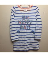 Cat &amp; Jack Girls Dress Oh Happy Day! Blue White Striped Pockets Size XS 4/5 - $14.60 CAD