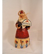 Jim Shore Santa Claus Figure Carved Roosters Birds Birdhouse NO Box - £22.53 GBP