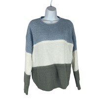 Merokeety Women&#39;s Striped Crew Neck Sweater Size M - £18.46 GBP