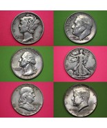 Junk Silver Coins Mix Half Dollars Quarters Dimes 4 Standard Ounces Coin... - $222.54 CAD