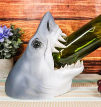 Ocean Marine Prehistoric Megalodon Shark Jaws and Teeth Wine Holder Cadd... - $596.29 MXN