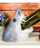 Ocean Marine Prehistoric Megalodon Shark Jaws and Teeth Wine Holder Cadd... - $44.08 CAD
