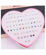 Mixed Rhinestone Stud Earrings For Women Ear Helix Piercing Jewelry 36pa... - $301.77 MXN