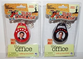 World&#39;s Coolest The Office Set of Two Michael &amp; Dwight Talking Keychains... - £11.30 GBP