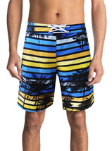 Nwt Striped Summer Surf Beach Sport Men&#39;s Swimwear Trunks Slim Fit Board Shorts - £5.96 GBP