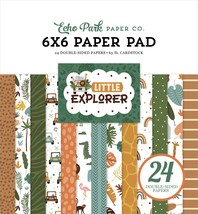 Echo Park Double-Sided Paper Pad 6&quot;X6&quot; 24/Pkg-Little Explorer LE320023 - £13.88 GBP