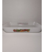 Vintage Glasbake Rectangular Baking Dish 1 1/2 QT J2024 Vegetable Design - $243.00 MXN