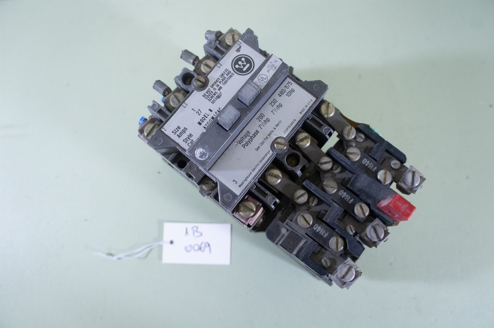 Westinghouse A200M1CAC Contactor 110/120V Coil + AN13AB + FH40 Heaters +... - $19.37