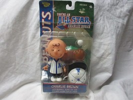 Peanuts Charlie Brown Baseball Figure In Red Uniform with Glove, Bat, Cap and Mo - £51.84 GBP